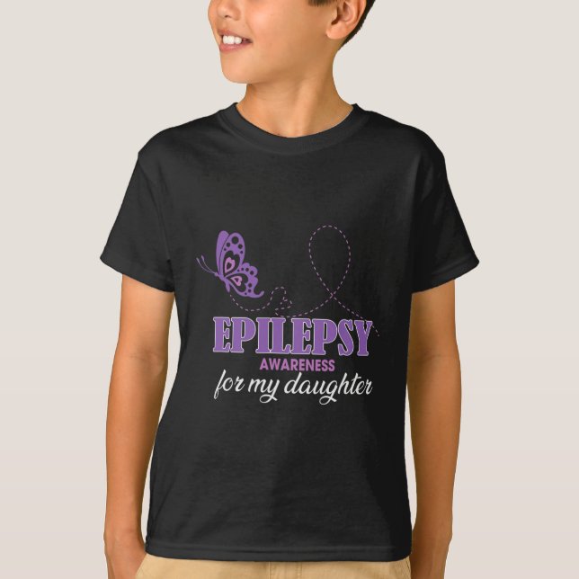 Medvetenhet om epilepsi för min dotter- epilepsi M T Shirt (Framsida)
