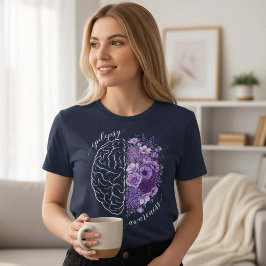 Medvetenhet om epilepsi hjärnblommor stöd t shirt