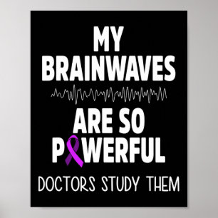 Medvetenhet om epilepsi Hjärnvågor Epileptisk krig Poster