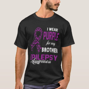 Medvetenhet om epilepsi i Bära Lila för min bror F T Shirt