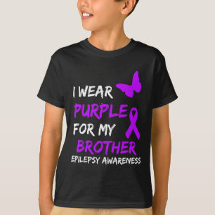 Medvetenhet om epilepsi I Bära Lila för min bror R T Shirt