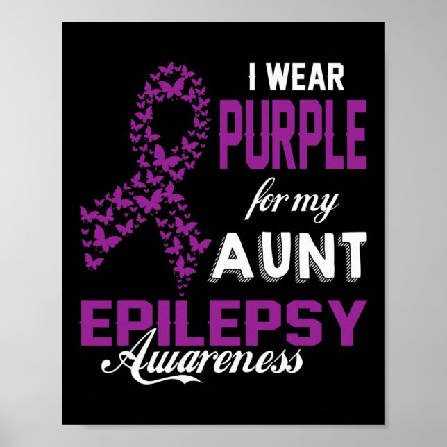 Medvetenhet om epilepsi i Bära Lila för min Moster Poster (Framsidan)