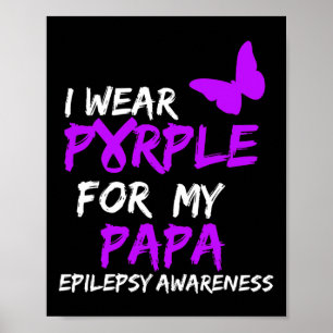 Medvetenhet om epilepsi I Bära Lila för min Pappa  Poster