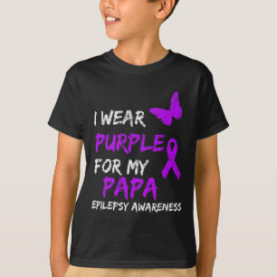 Medvetenhet om epilepsi I Bära Lila för min Pappa T Shirt