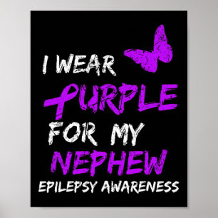 Medvetenhet om epilepsi I Bära Lila för mitt Nephe Poster