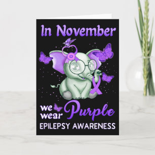 Medvetenhet om epilepsi i november Vi Bära Lila Ri Kort