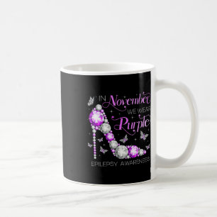 Medvetenhet om epilepsi i november vi Bäror Lila B Kaffemugg