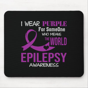 Medvetenhet om epilepsi Jag bär lila för min någon Musmatta