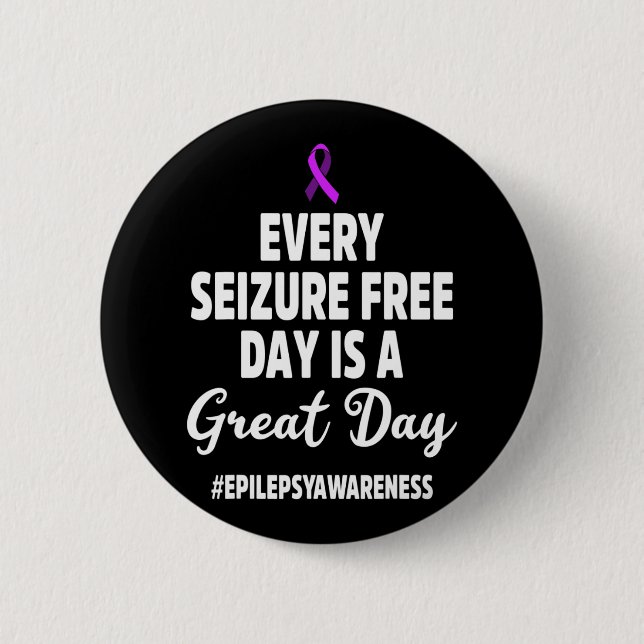 Medvetenhet om epilepsi Keizure Free Epileptic War Knapp (Framsida)