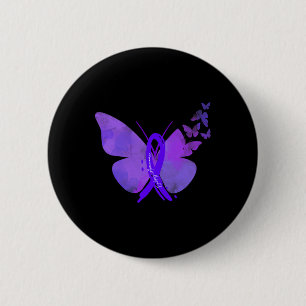 Medvetenhet om epilepsi Lila Butterflies Knapp