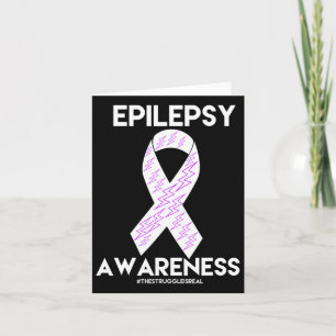 Medvetenhet om epilepsi Lila Month Kids Kort