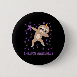 Medvetenhet om epilepsi lila ribbon - epilepsiavår knapp