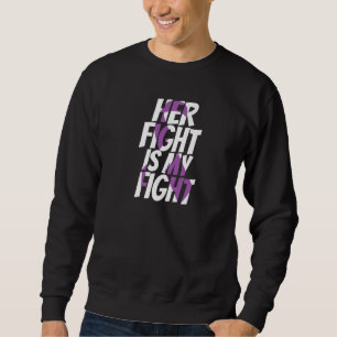 Medvetenhet om epilepsi Ribbon Epileptic Lila Ninj Lång Ärmad Tröja