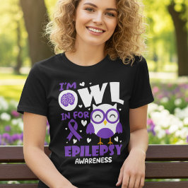 Medvetenhet om epilepsi Söt uggla present T Shirt