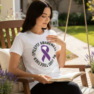 Medvetenhet om epilepsi Vi Kämpar Tillsammans Gåva T Shirt