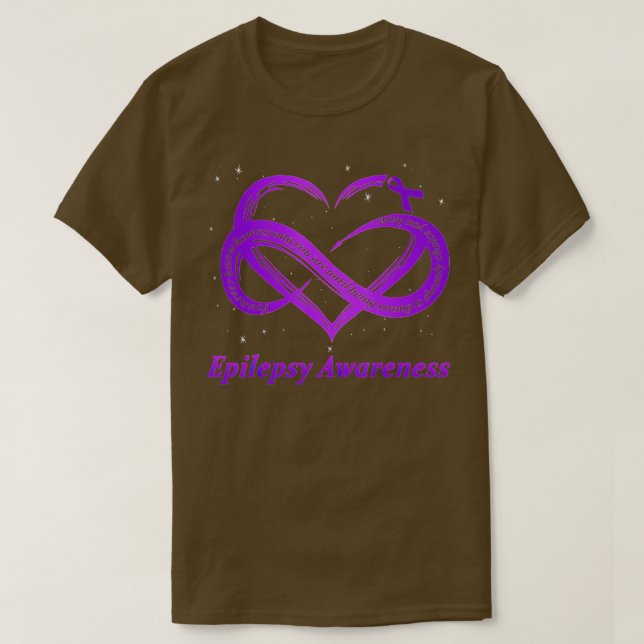 Medvetenhet om epilepsianfall vid Lila Epilepsi T Shirt (Design framsida)