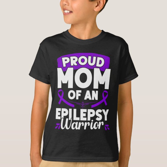 Medvetenhet om Epilepsistöd vid ankomst av epileps T Shirt (Framsida)