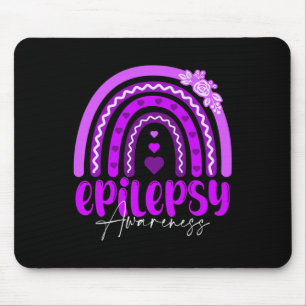 Medvetenhet om epilepsy-regnbåge Lila .co Musmatta