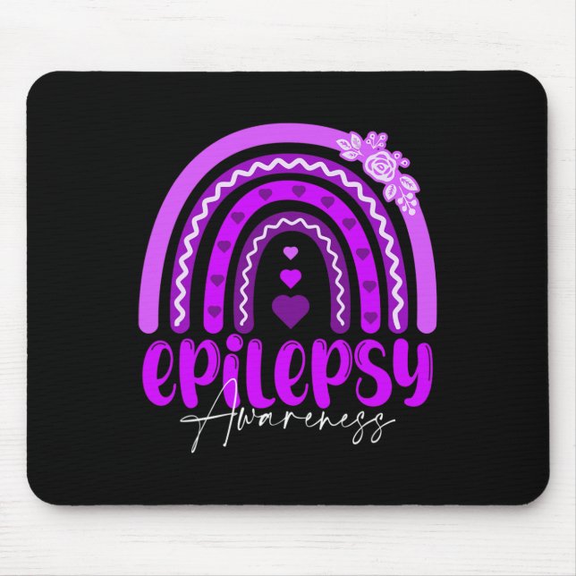 Medvetenhet om epilepsy-regnbåge Lila .co Musmatta (Framsidan)