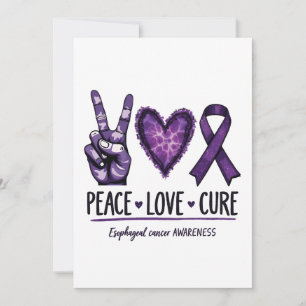Medvetenhet om esofageal cancer Biet Lila Ribbon Inbjudningar