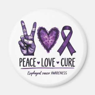 Medvetenhet om esofageal cancer Biet Lila Ribbon Magnet