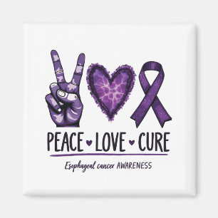 Medvetenhet om esofageal cancer Biet Lila Ribbon Magnet