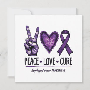 Medvetenhet om esofageal cancer Biet Lila Ribbon Meddelande