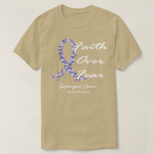 Medvetenhet om esofageal cancer över rädsla för de t shirt (Design framsida)