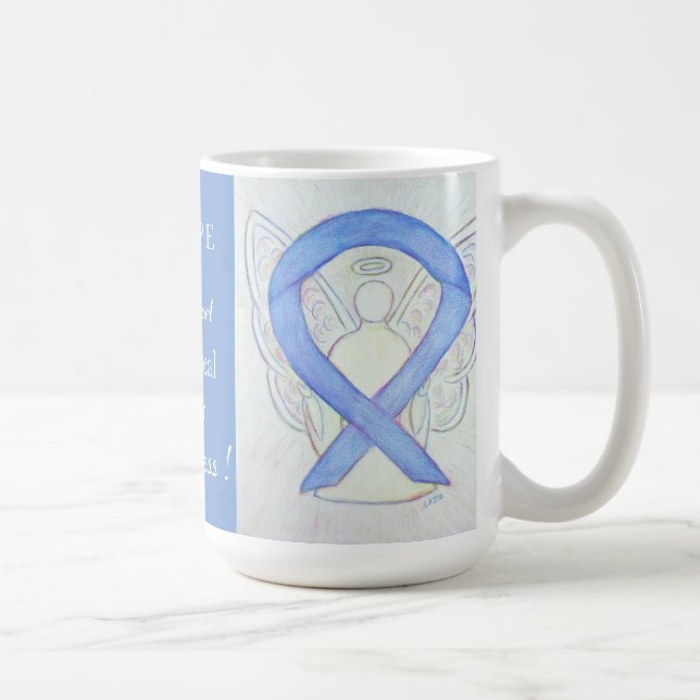 Medvetenhet om esofageal cancer Ribbon Angel Mugg (Höger)