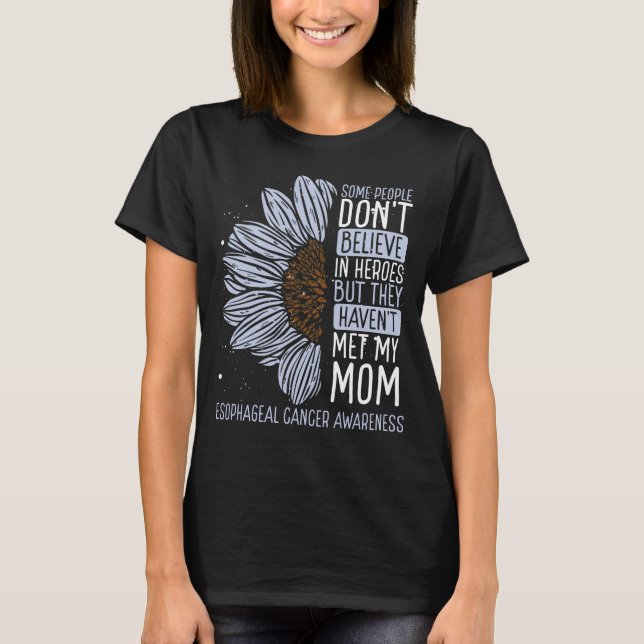 Medvetenhet om esofageal cancer Ribbon Mamma Warri T Shirt (Framsida)