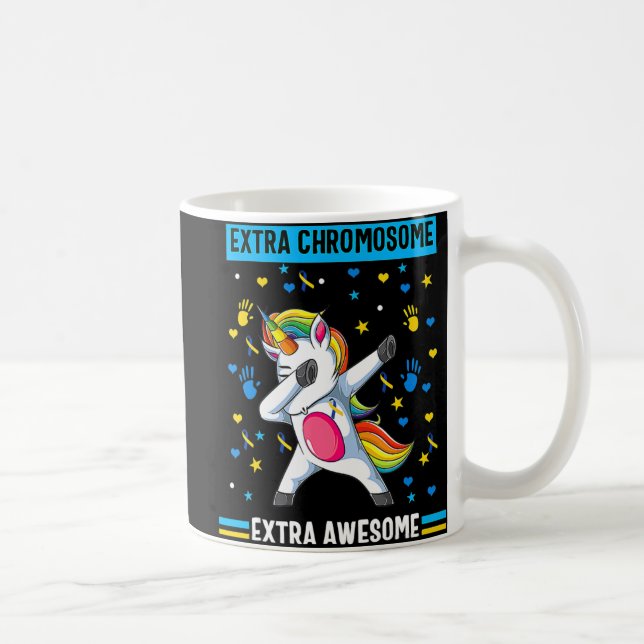 Medvetenhet om extra-kromosomen e kaffemugg (Höger)