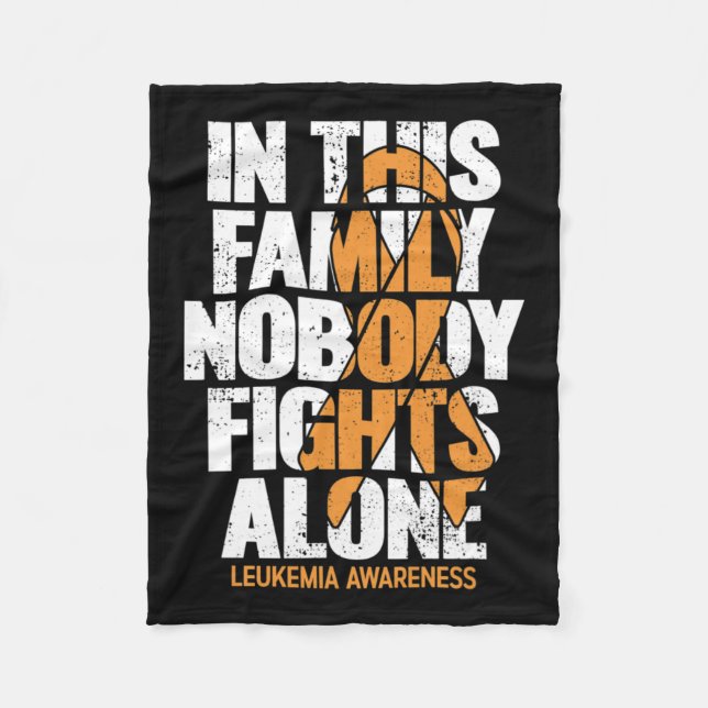 Medvetenhet om familjen Support Leukemia Awareness Fleecefilt (Framsidan)