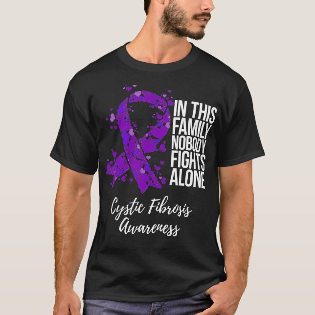 Medvetenhet om familjestöd för cystisk fibros t shirt (Framsida)