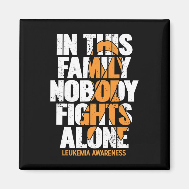 Medvetenhet om familjestöd Leukemi Awareness 2 Magnet (Framsidan)