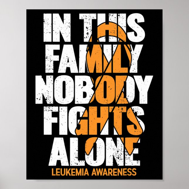 Medvetenhet om familjestöd Leukemi Awareness 2 Poster (Framsidan)