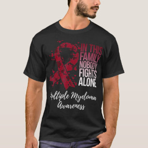 Medvetenhet om familjestöd Många Myeloma T Shirt