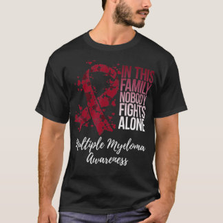 Medvetenhet om familjestöd Många Myeloma T Shirt