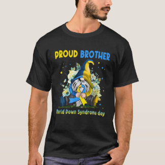 Medvetenhet om Family Gnome Proud Brother Down Syn T Shirt