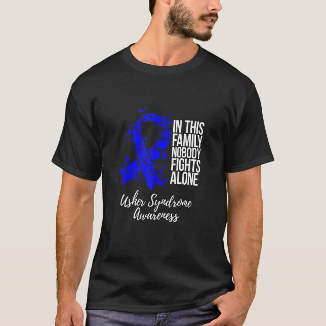Medvetenhet om Family Support Usher-syndrom T Shirt (Framsida)
