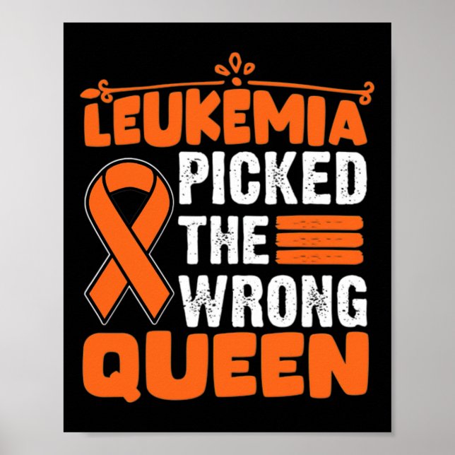 Medvetenhet om fel Orange för drottning Leukemi Poster (Framsidan)