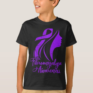 Medvetenhet om Fibro Warrior Fighter Patientgrupp T Shirt