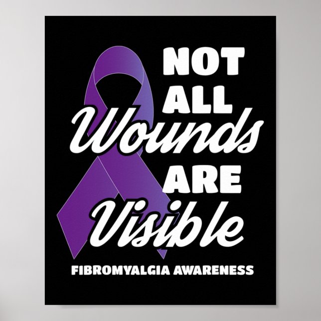 Medvetenhet om fibromyalgi Alla sår är inte synlig Poster (Framsidan)