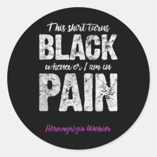 Medvetenhet om fibromyalgia Warrior Chronic Pain F Runt Klistermärke