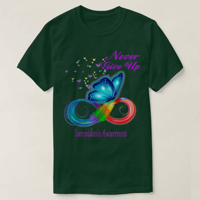 Medvetenhet om fjäril Sarcoidosis T Shirt (Design framsida)
