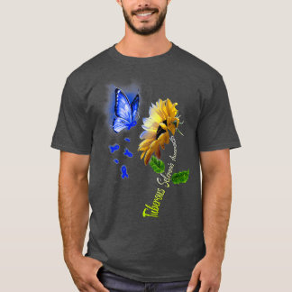 Medvetenhet om fjäril Solros Tuberous Sclerosis T Shirt