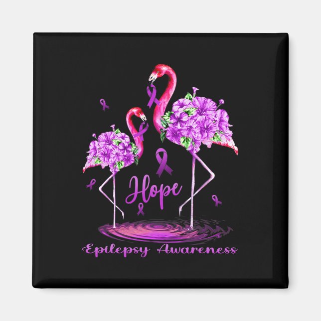 Medvetenhet om Flamingo Epilepsy Magnet (Framsidan)