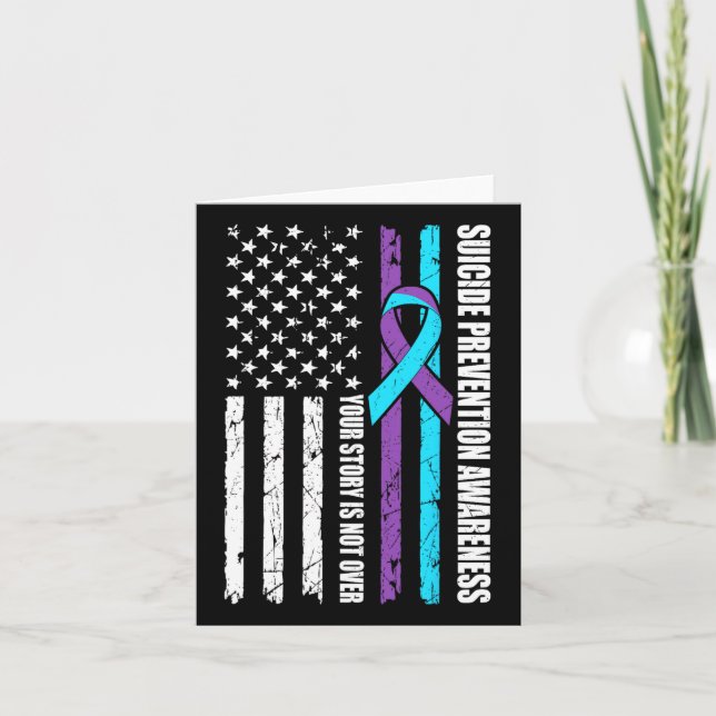 Medvetenhet om förebyggande av självmord Månadsmål Kort (Framsida)