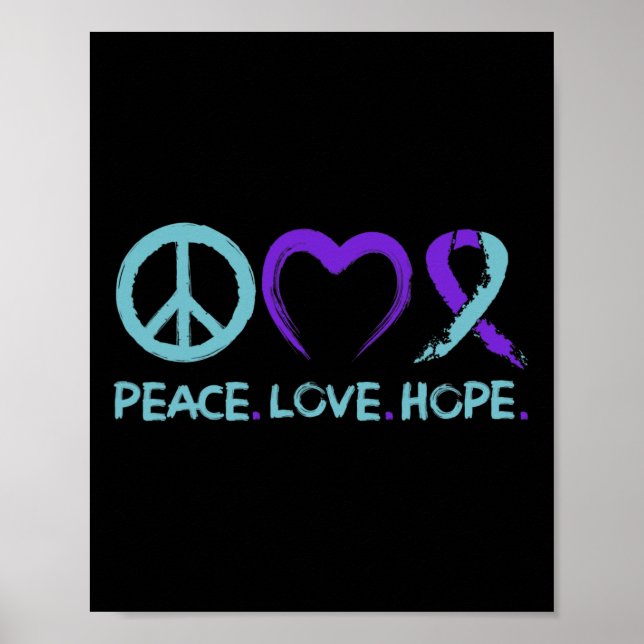 Medvetenhet om förebyggande av självmord Peace Kär Poster (Framsidan)