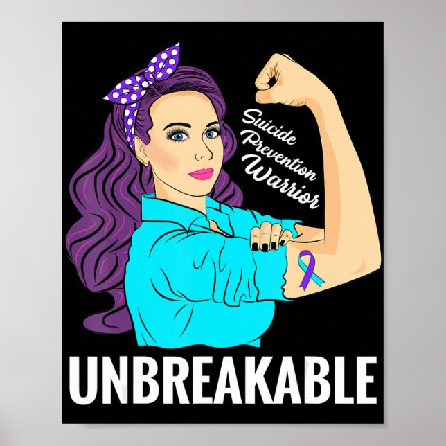Medvetenhet om förebyggande av självmord Psykisk h Poster (Framsidan)