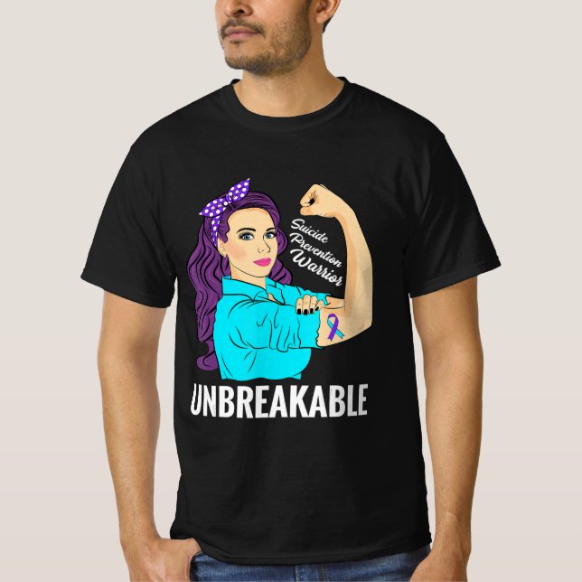 Medvetenhet om förebyggande av självmord Psykisk h T Shirt (Framsida)